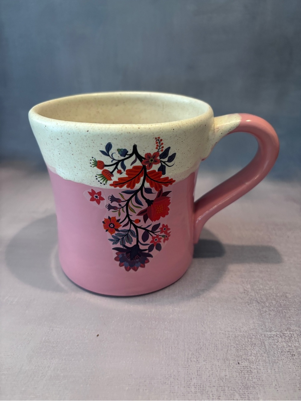 Pink Floral Ceramic Mug